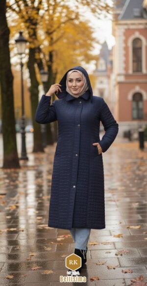 302 - Kapitone 110 cm İçi Kürklü Kaban